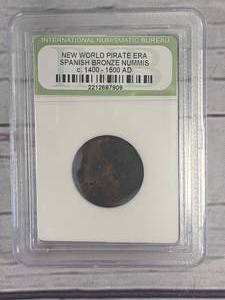 lot 63 image: Pirate Era Bronze Nummis Coin c.1400-1600 A.D.