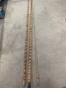 lot 88 image: West Point 3pc Bamboo Fishing Pole (approx 13)