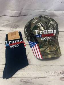 lot 89 image: New Trump 2020 Hat & Socks