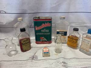 lot 92 image: Antique Bottles & Can (including Edison Bottle)