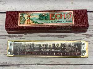 lot 94 image: M Hohner The Echo 1920s German Harmonica wBox