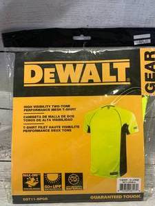 lot 98 image: New DeWalt High Visibility UV 50 Shirt Size XL