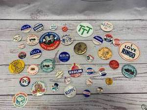 lot 114 image: Large Lot of Political  Misc. Pins