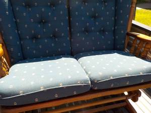 Wood Glider with Cushions...