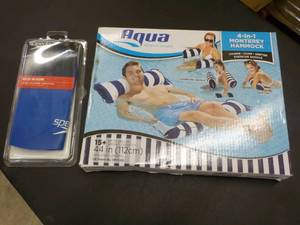 Aqua Hammock and Speedo Swim Cap...