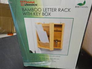 Bamboo Letter Rack with Key box...