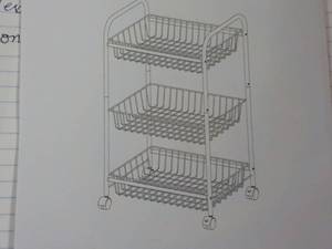 Songmics Rolling 3 Shelf Cart need...