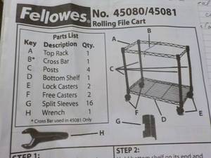 Fellowes Rolling File Cart...