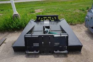 lot 8 image: Brand New Universal Mount Bobcat Skid Loader Skid Steer 72 Brush CutterBrush Hog With Push Bar