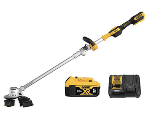 DEWALT 20-Volt MAX Lithium-Ion Brushless Cordless String Trimmer with One 5 Ah Battery and Charger