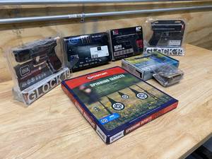 Lot of various CO2 BB guns and accessories