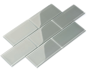 GIORBELLO True Gray Glass Subway Tile