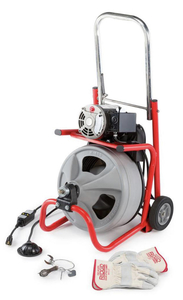 RIGID 115-Volt K-400 Drain Cleaning Drum Machine with C-32 38 in. Integral Wound Cable and Tool Set
