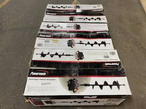 POWERMATE Lot of Three- 43cc Earth Auger Powerhead with 8 in Bit