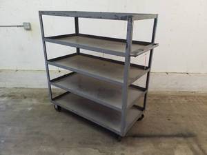 lot 127 image: Rolling Metal Cart 5-Tier