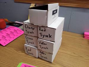 lot 141 image: Tyvek Shipping Tags Pre-Wired