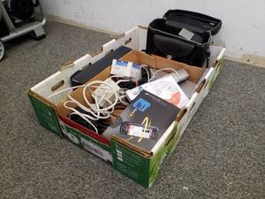 lot 181 image: Polaroid Magicflash Camera with Case, Sprint Instinct s3D Cellphone In Box, Citizen Power Cords, Neat Receipts Software, Averatec Device, Power Supplies, And More