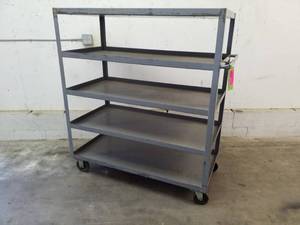 lot 130 image: Rolling Metal Cart 5-Tier
