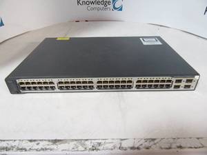 lot 54 image: Cisco WS-C3750V2-48PS-S 48 Port V2 POE switch