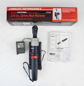lot 29 image: Sears, Roebuck and Co Craftsman Cordless Rechargeable 38 Inch Drive Nut Runner