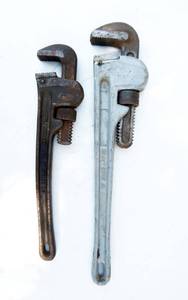 lot 89 image: Set of Large Pipe Wrenches Including Ridgid