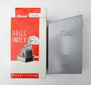 lot 95 image: Vintage New in Box Huot No. 26 Drill Index With Drill Bits