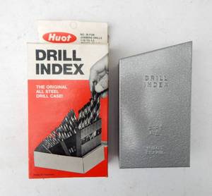 lot 96 image: Vintage New in Box Huot No. 29 Drill Index With Drill Bits