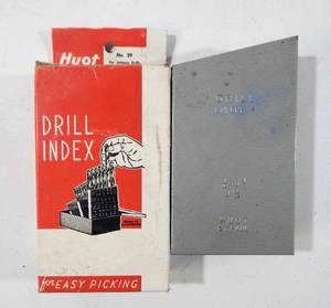 lot 98 image: Vintage New in Box Huot No. 29 Drill Index With Drill Bits
