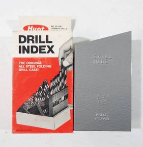 lot 102 image: Vintage New in Box Huot No. 29 Drill Index With Drill Bits