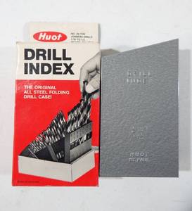 lot 101 image: Vintage New in Box Huot No. 29 Drill Index With Drill Bits