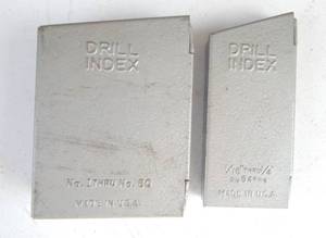 lot 106 image: Set of 2 Vintage Drill Indexes With Drill Bits