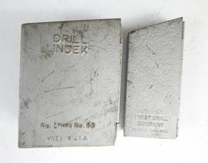 lot 107 image: Set of 2 Vintage Drill Indexes With Drill Bits