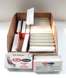 lot 110 image: Lot of 19 New in Box Vintage Huot Drildex Drill Bit Indexes