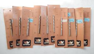 lot 111 image: Lot of 10 New Norseman Industrial High Speed Steel 14 Inch Drill Bits