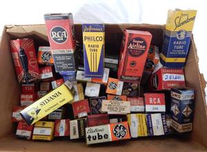 lot 149 image: Lot of 49 Vintage Electronic Vacuum Tubes