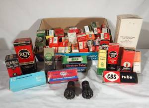lot 155 image: Lot of 51 Vintage Electronic Vacuum Tubes