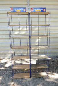 lot 126 image: Set of Two Metal Frame Storage Shelves