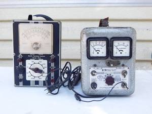 lot 191 image: Vintage ATR Rectifier Power Supply and DeVry Technical Institute Vacuum Tube Volt Meter