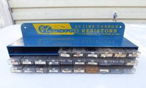 lot 194 image: Vintage General Cement Stackpole Resistor Metal Display Case