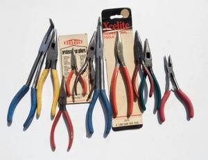 lot 207 image: Lot of Miscellaneous Needle Nose Pliers