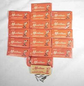 lot 188 image: Large Lot of Vintage Super Meritone Phonograph Needles