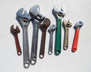 lot 215 image: Lot of Lot of Adjustable Wrenches Adjustable Wrenches