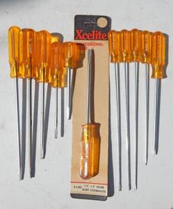lot 238 image: Lot of Xcelite Standard Flat Head Slotted Screwdrivers
