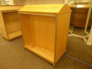lot 24 image: 58 x 51 x 30 Rolling Shelf Display
