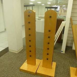 lot 61 image: Lot of Two 66 x 22 x 18 Wood Hanging Racks