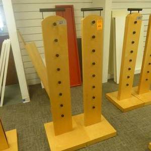 lot 62 image: Lot of Two 66 x 22 x 18 Wood Hanging Racks