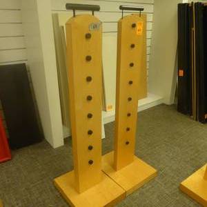lot 63 image: Lot of Two 66 x 22 x 18 Wood Hanging Racks
