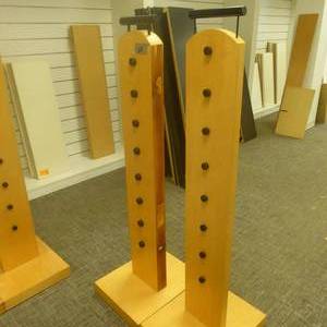 lot 64 image: Lot of Two 66 x 22 x 18 Wood Hanging Racks