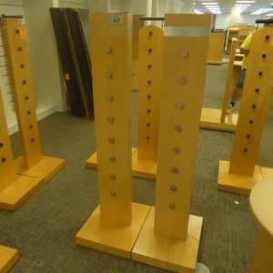 lot 65 image: Lot of Two 66 x 22 x 18 Wood Hanging Racks