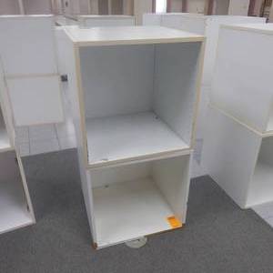 lot 108 image: Lot of Two 24 x 24 x 23 White Storage Cubes